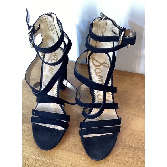 Sam Edelman Black Strappy Heels - Picture 3 of 10